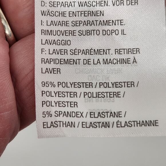 Susan Graver White Floral 2 pc. Tank Sheer Rhinestone Embellished Tunic Women L - Picture 4 of 12